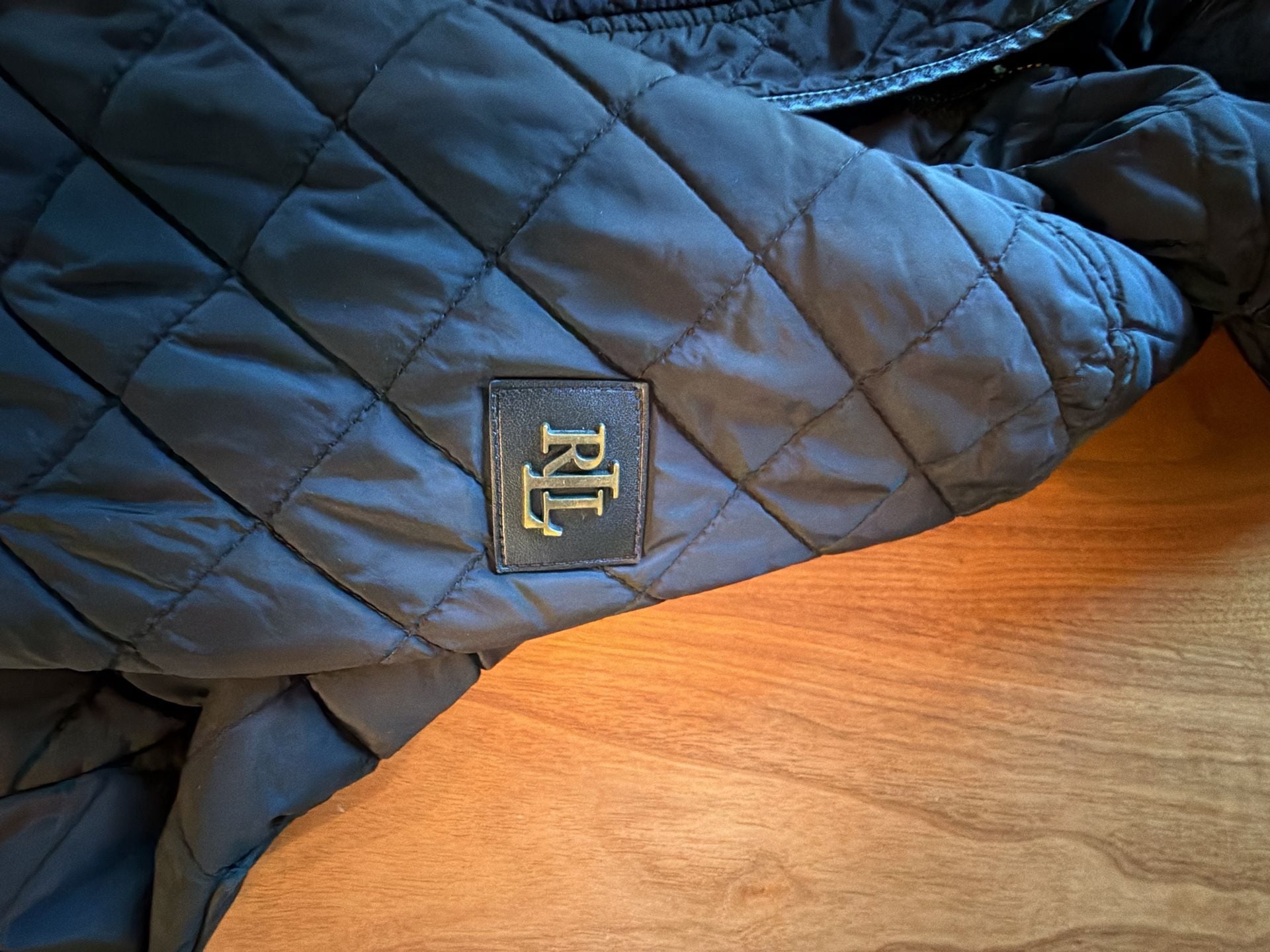 Lauren Ralph Lauren Quilted Hooded Coat Size XS Black 6