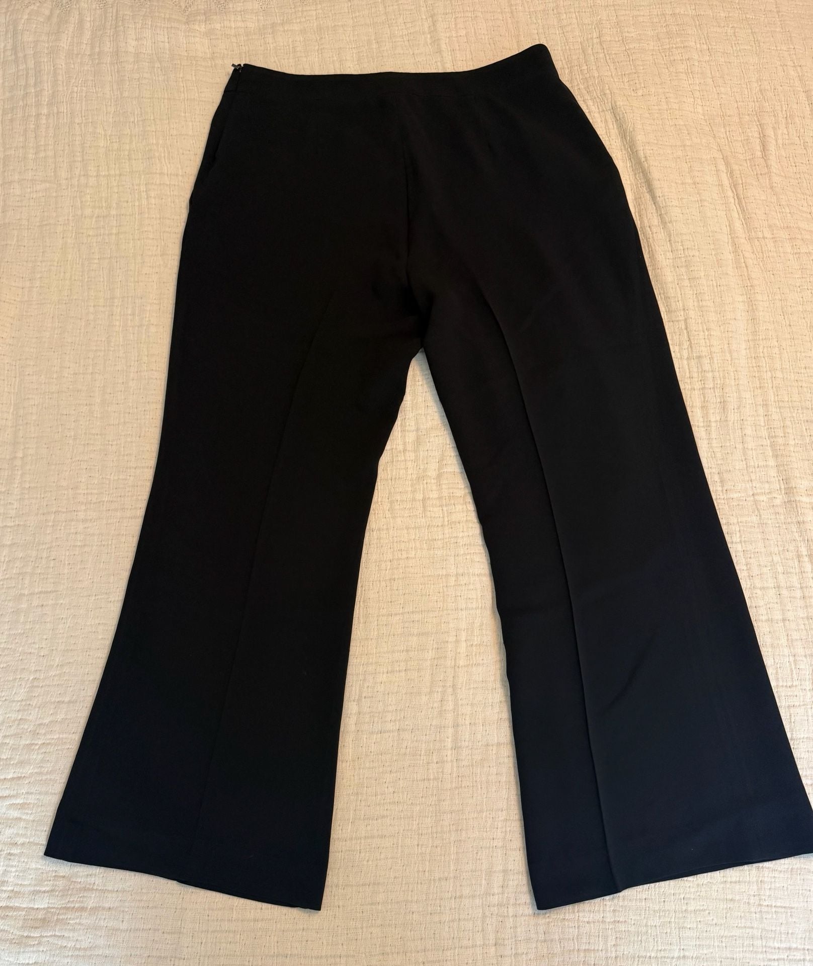 Carolina Herrera Trousers Size 10 Black Dress Pants Logo 4