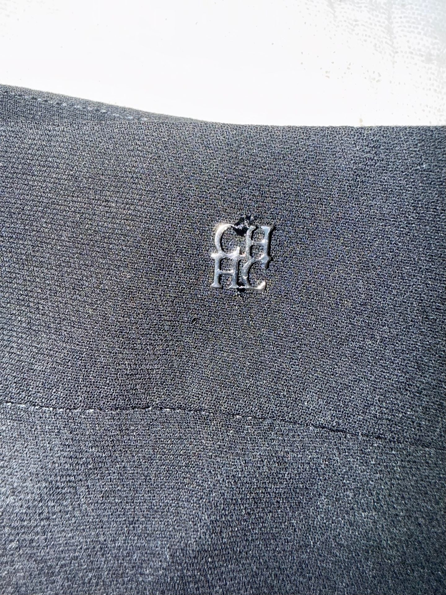 Carolina Herrera Trousers Size 10 Black Dress Pants Logo 7