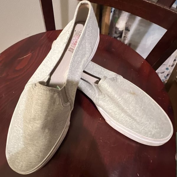 Keds Double Decker Slip-On Sneakers Gray Heather Jersey size 10wide