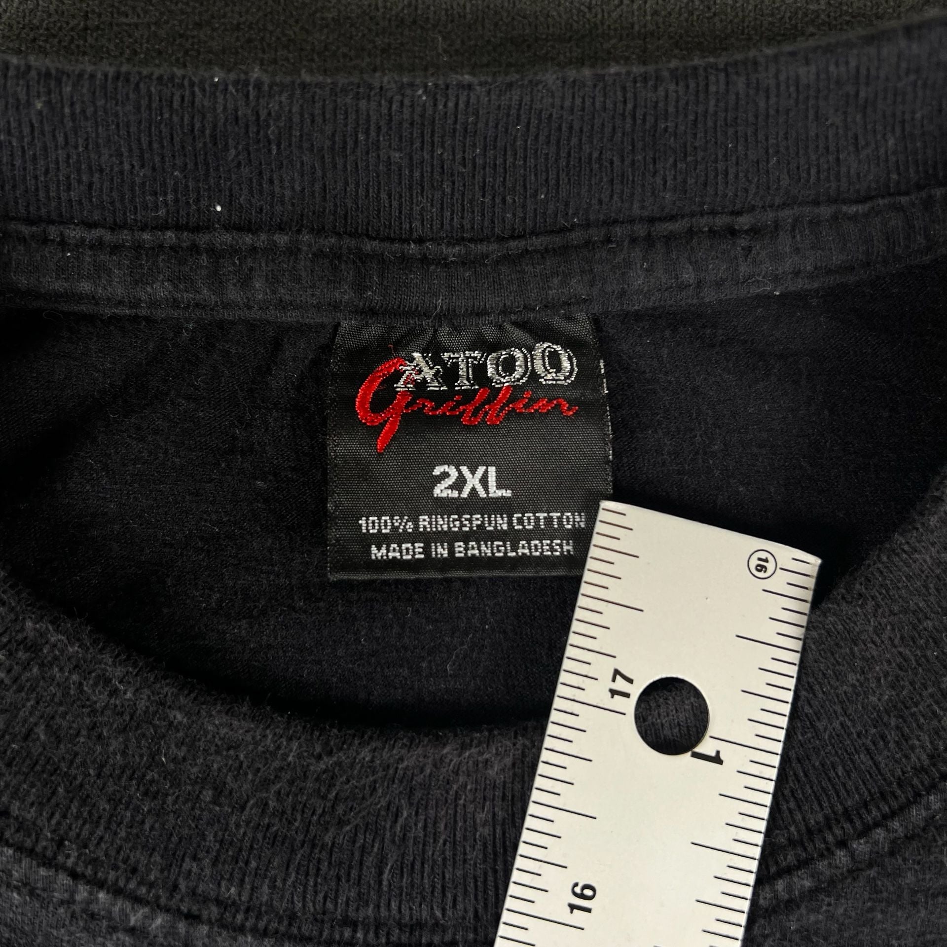 Y2K Atoo Griffin Ascension Wings Cross Black Graphic T-Shirt Size 2XL Grunge 4