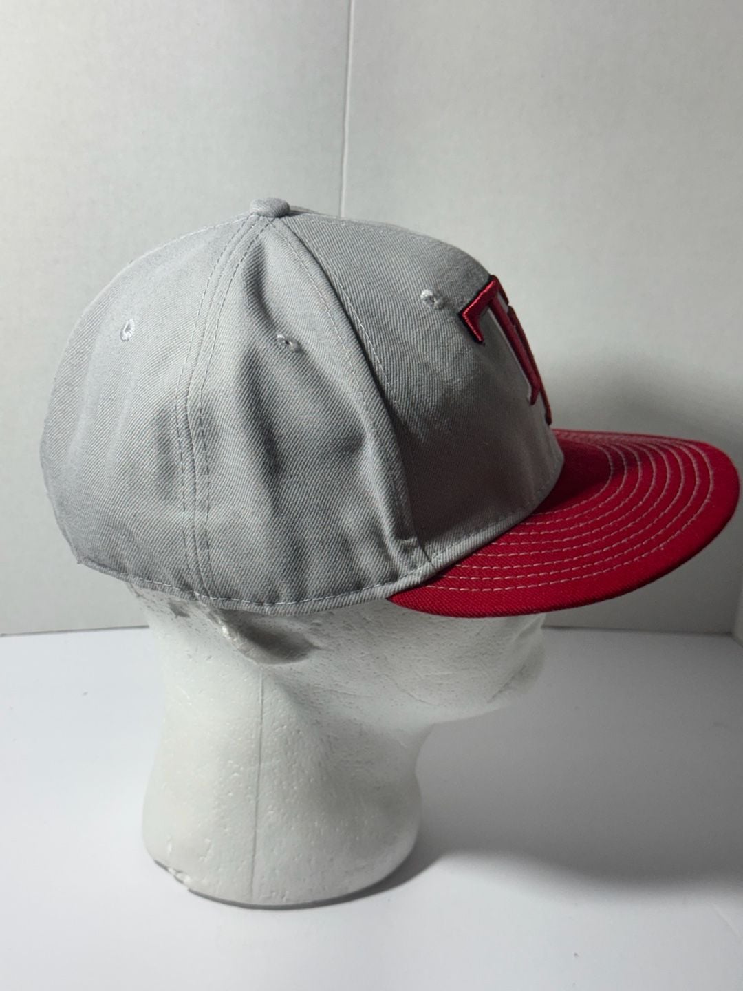 New Era Tampa Bay Rays Gray Red 59Fifty Fitted Hat 7 1/2 5