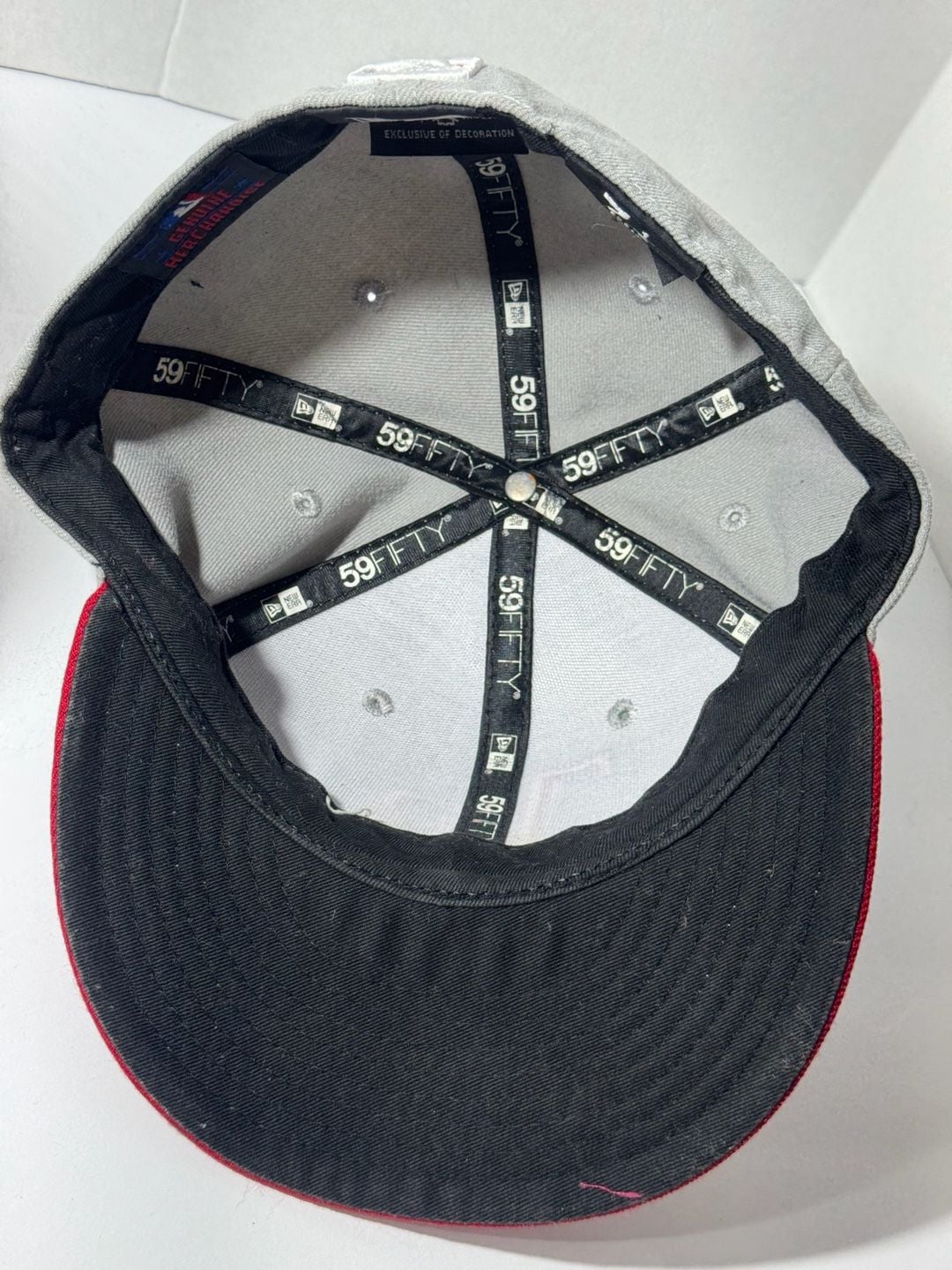 New Era Tampa Bay Rays Gray Red 59Fifty Fitted Hat 7 1/2 6