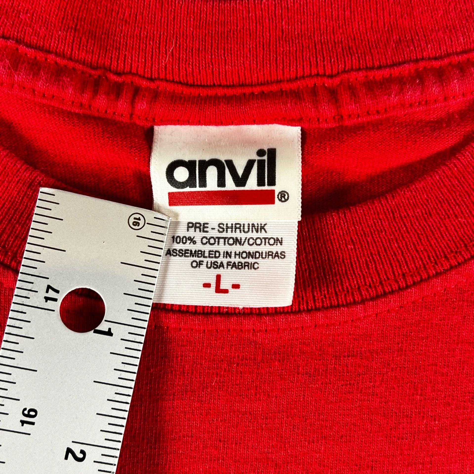 Vintage Anvil x Dan Wheldon NASCAR Red Indycar Racing Graphic T-Shirt Size Large 4