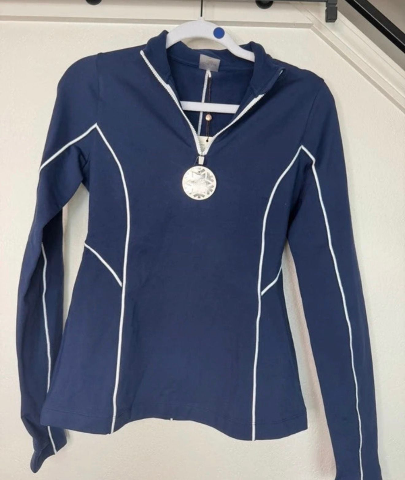CALIA Tipped Cold 1/4 Zip Jacket Opulent Blue Small 3