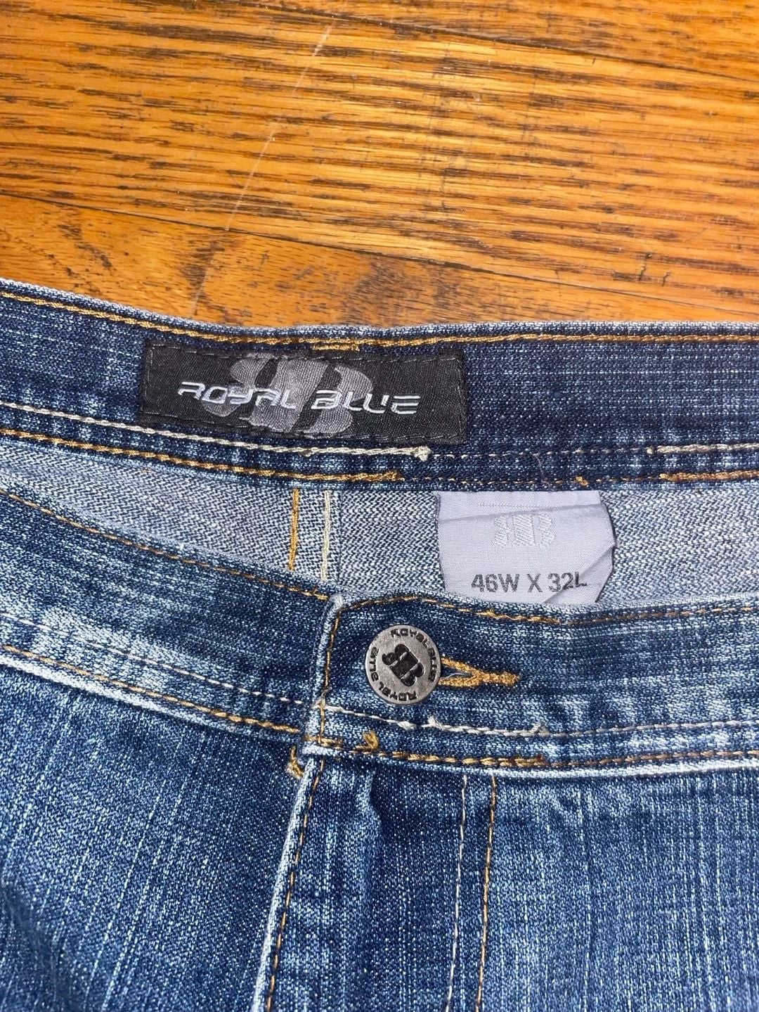 Royal Blue Jeans Size 46W x 32L Medium Wash Denim 1