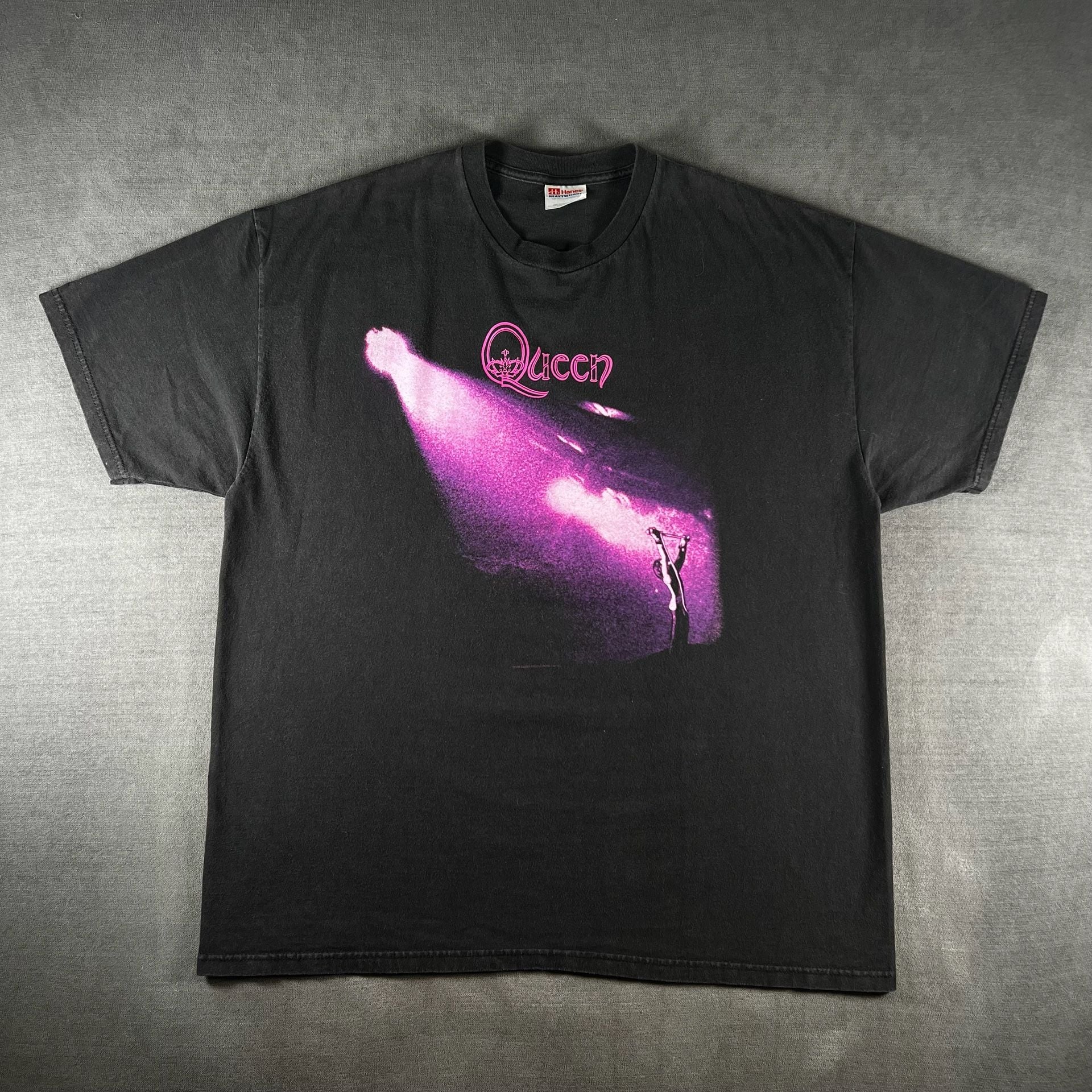 1999 Queen Concert Black x Pink Spotlight Graphic T-Shirt Size XL Rock Band VTG 2