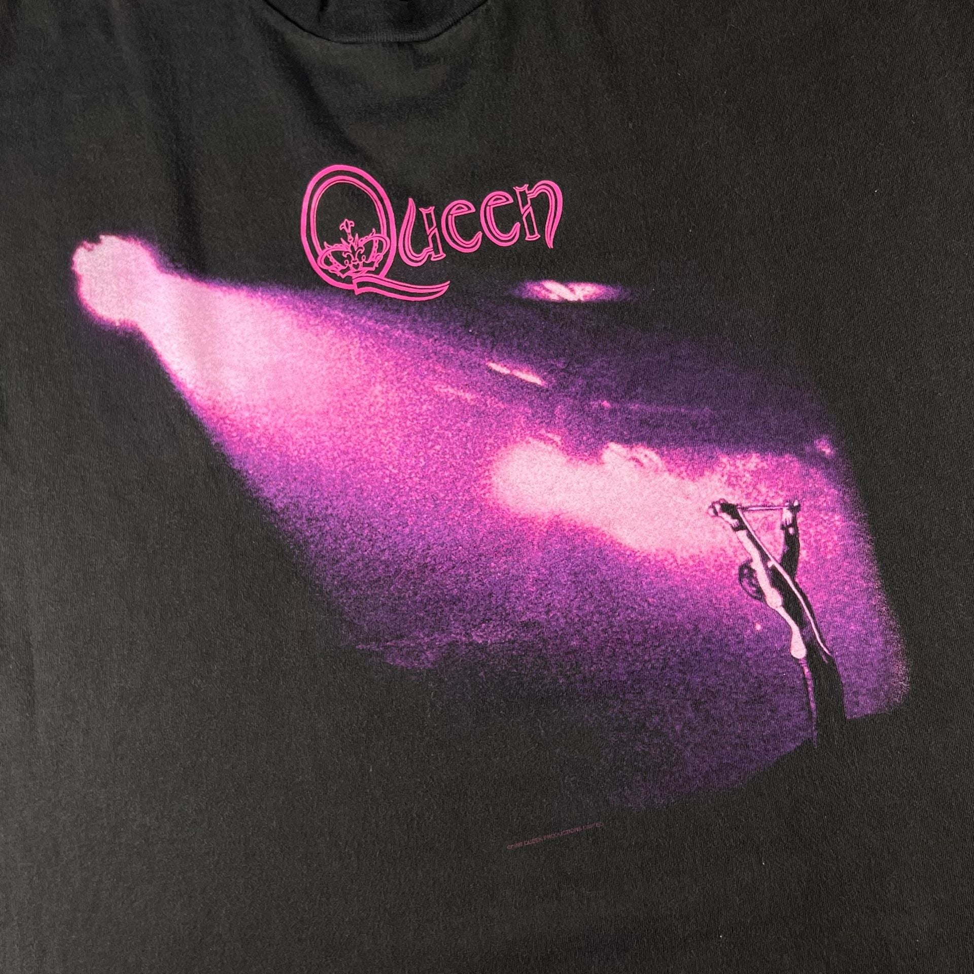 1999 Queen Concert Black x Pink Spotlight Graphic T-Shirt Size XL Rock Band VTG 3