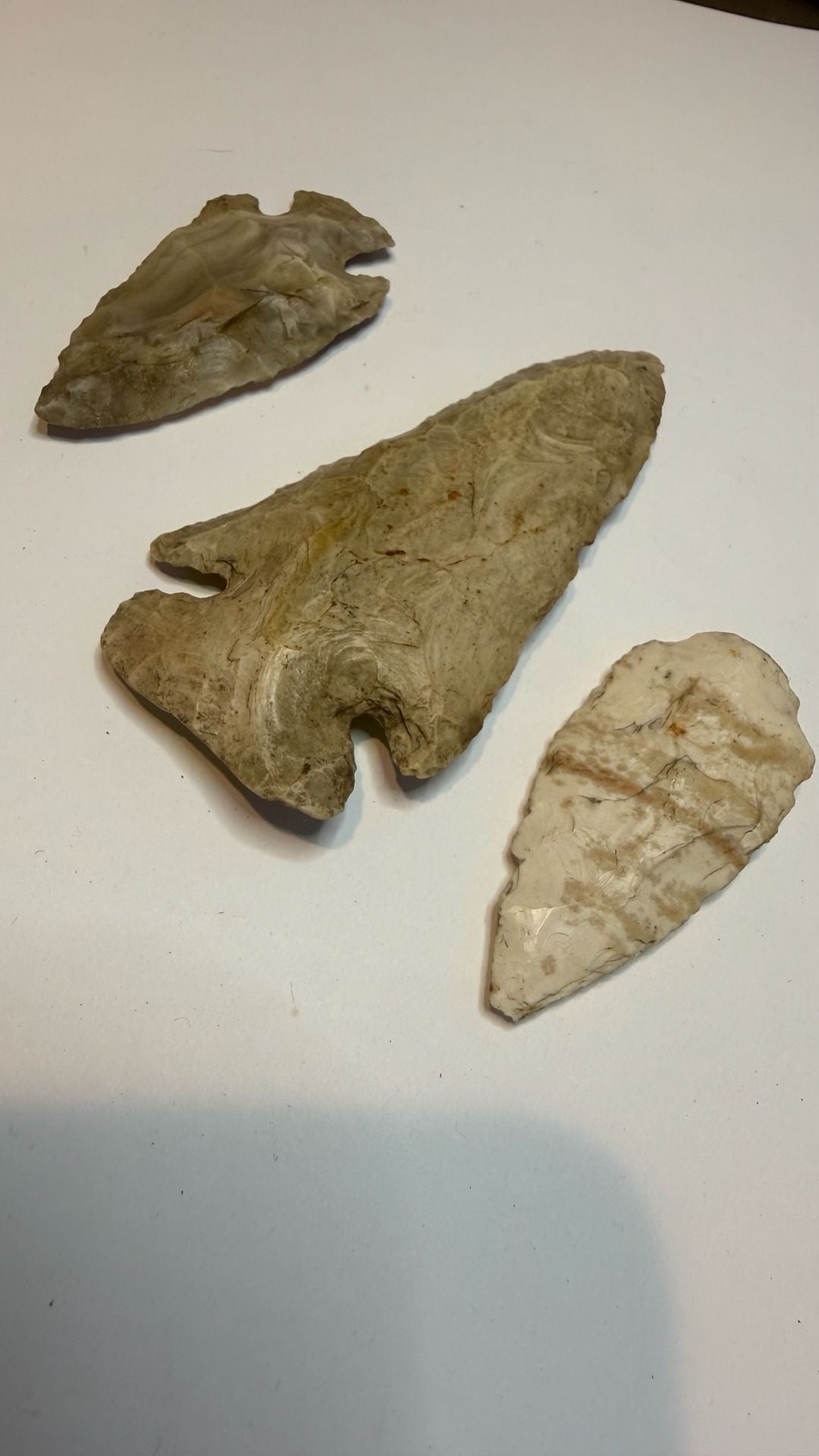 3 Lot Arrowheads: Fine Archaic Paleo-Indian Thebes Point – Northern Illinois 1