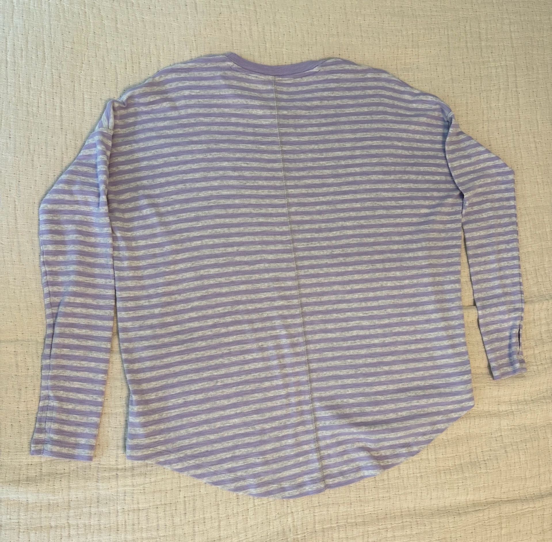Aerie Long Sleeve Striped Top Purple 5