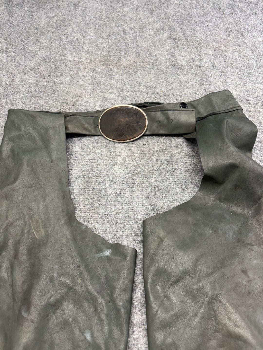 Vintage Leather Farrier Blacksmith Chaps Apron Leggings Work  Cowboy Motorcycle 9