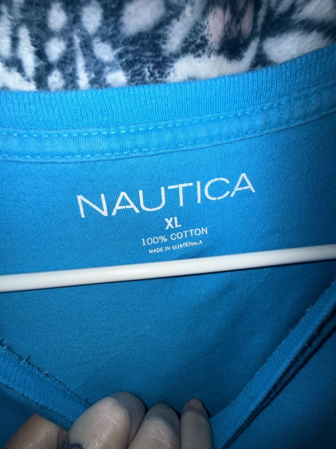 Nautica Blue Short Sleeve Crew Neck T-Shirt Size XL Fish Responsibly Graphic 4