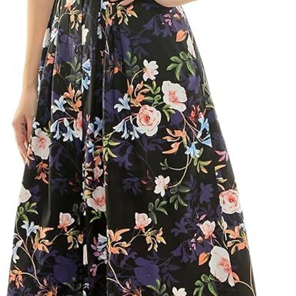 Nicole Miller Midi Shirtdress Size 12 Black Floral Print Pintuck Waist