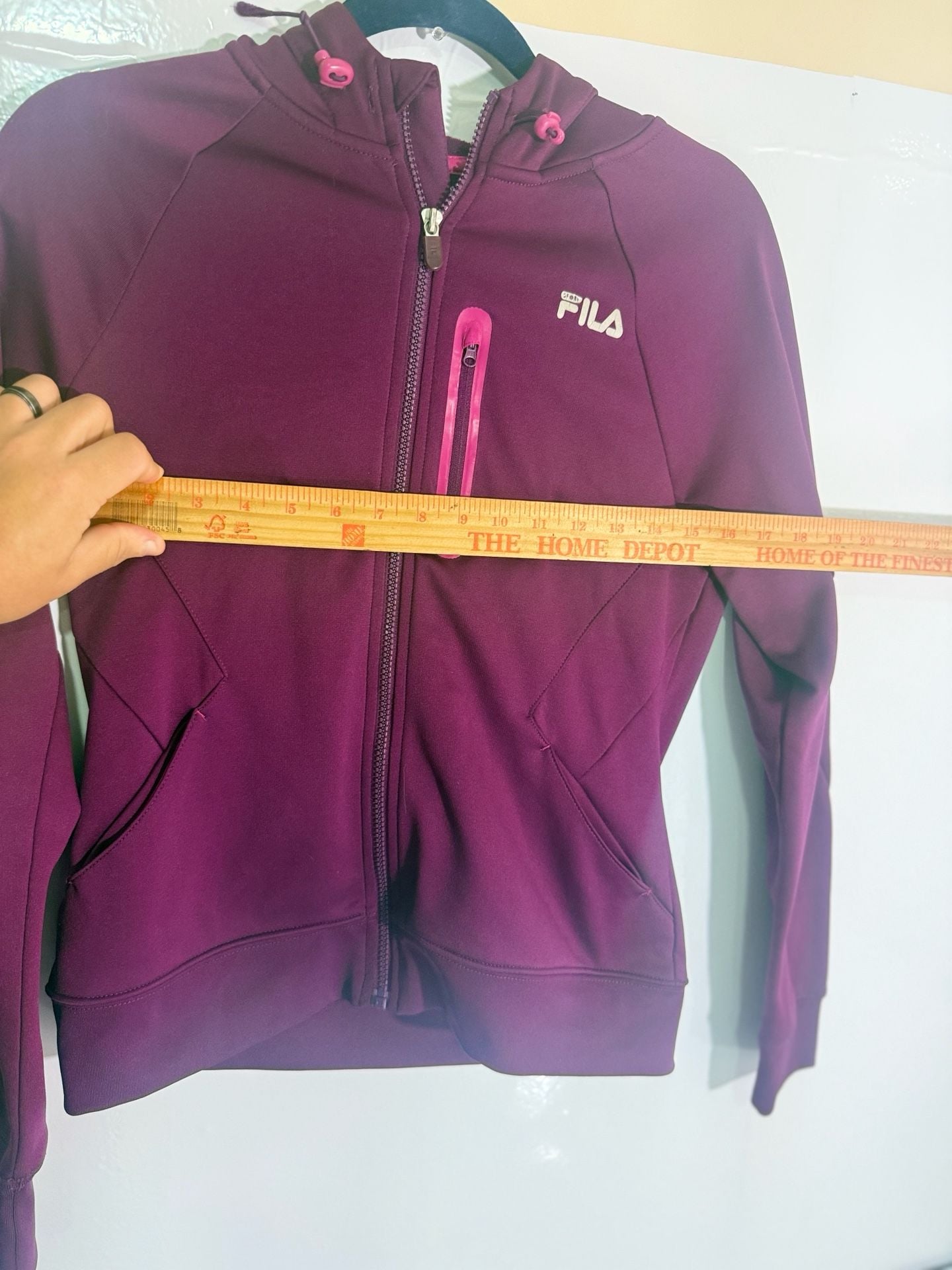 Fila Sport Jacket Purple Full Zip Hoodie Casual Active Wear Women's 3