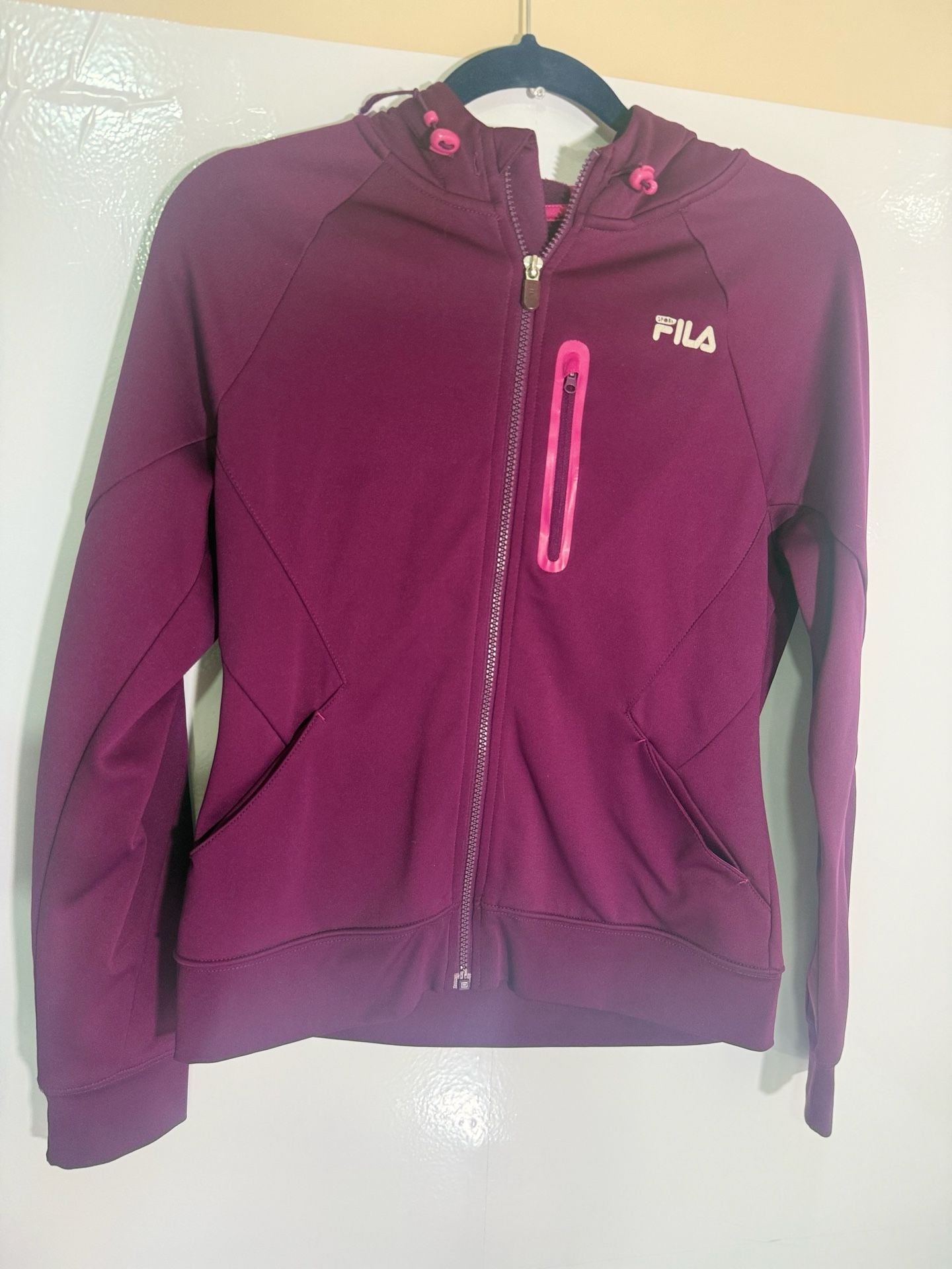 Fila Sport Jacket Purple Full Zip Hoodie Casual Active Wear Women's 5