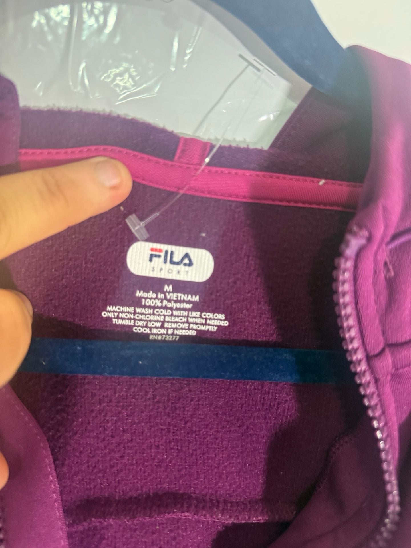 Fila Sport Jacket Purple Full Zip Hoodie Casual Active Wear Women's 9