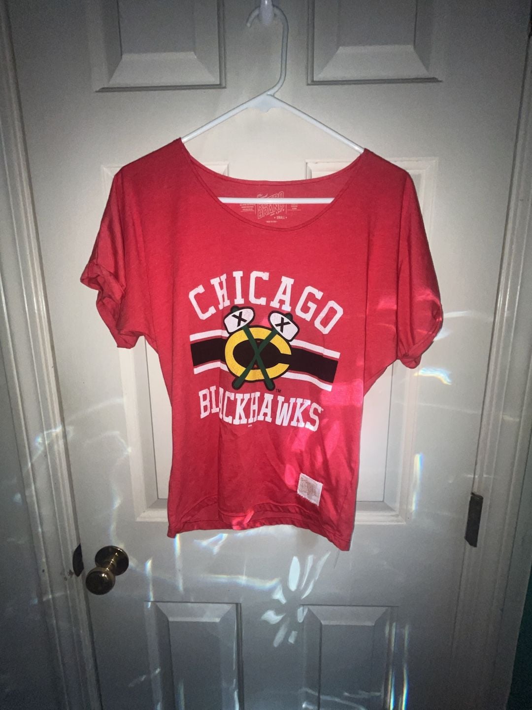 Retro Brand Chicago Blackhawks Graphic T-Shirt Small Red 2