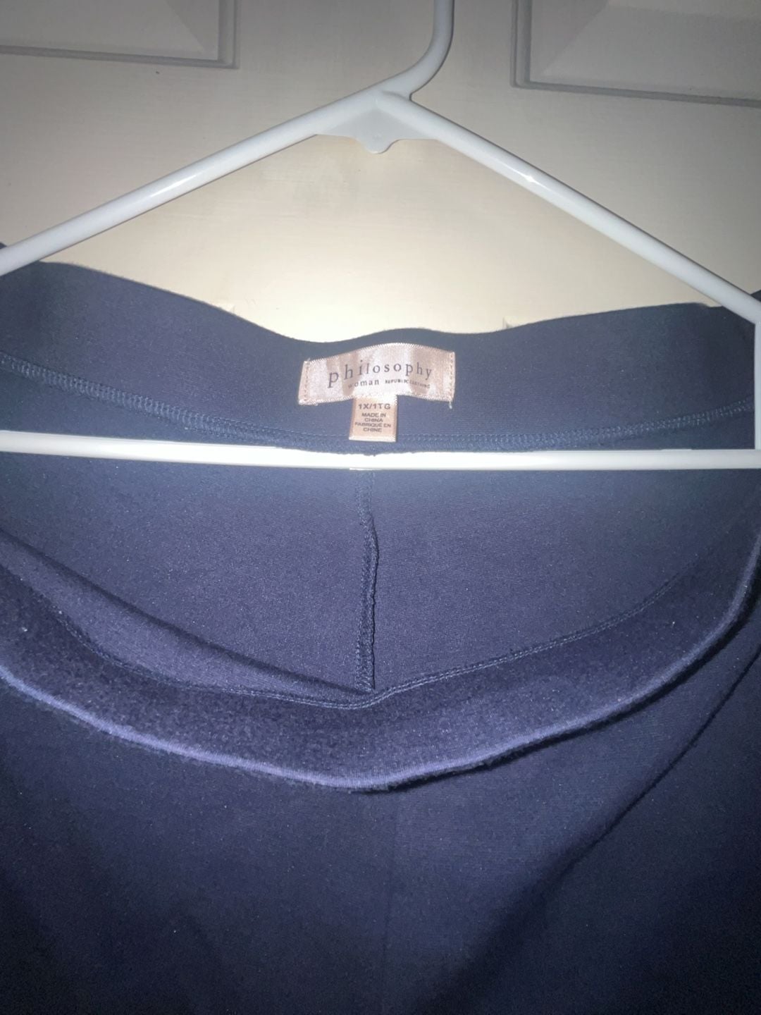 Philosophy Women Navy Blue Pull On Pants Size 1X/1TG 3