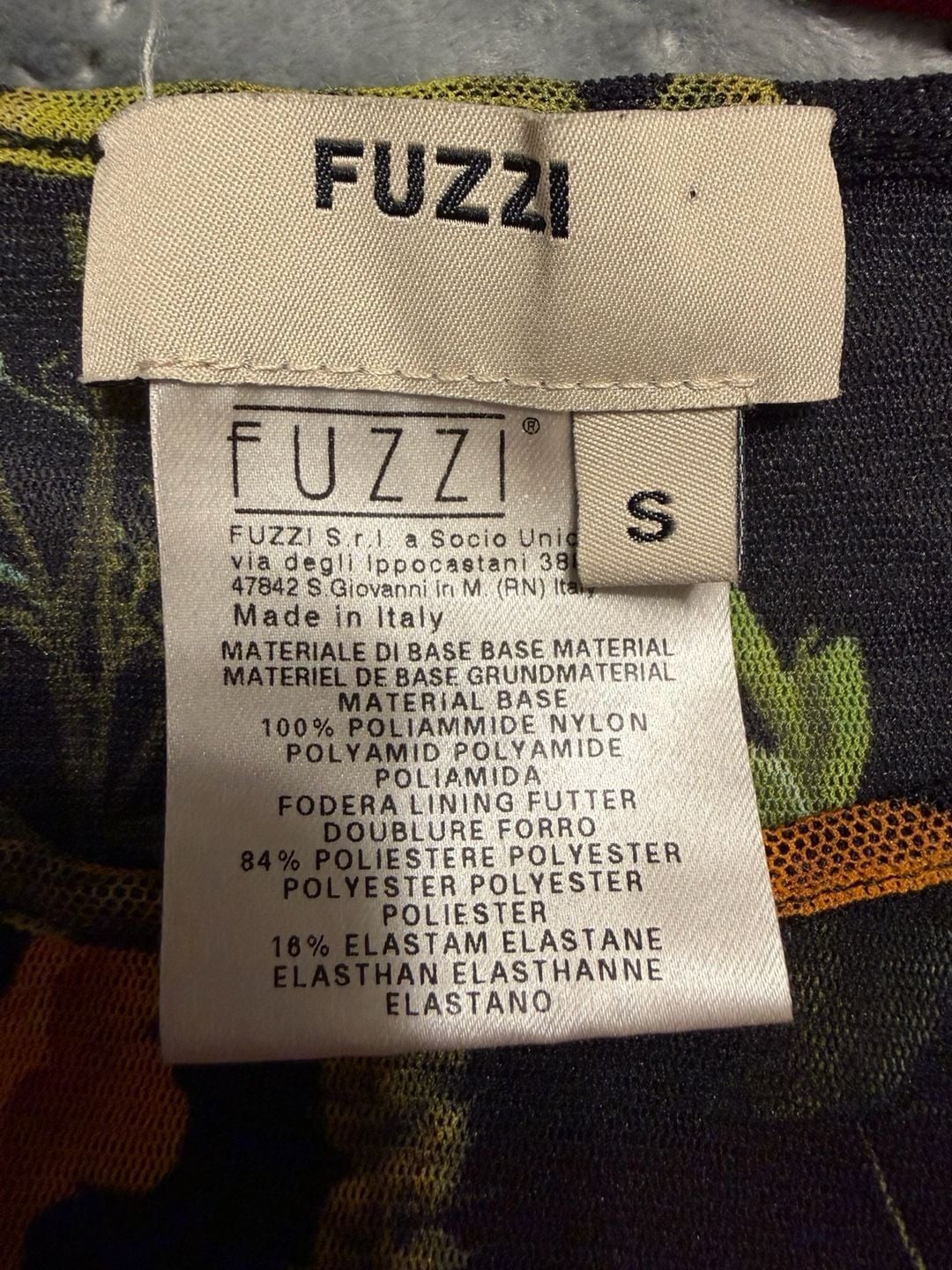 Fuzzi Ruched Floral-Print Bodycon Tulle Dress Size S Black
Italian made 3