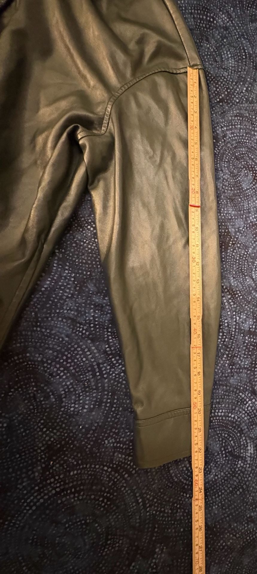Maison Cinqcent Green Faux Leather Shirt Size M 11