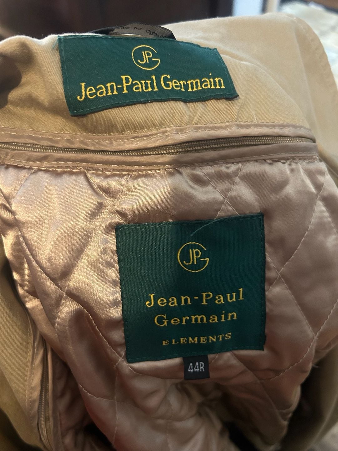 Jean-Paul Germain Trench Coat Size 44R Tan Cotton-Polyester Outerwear Large fit 3