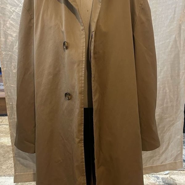 Jean-Paul Germain Trench Coat Size 44R Tan Cotton-Polyester Outerwear Large fit