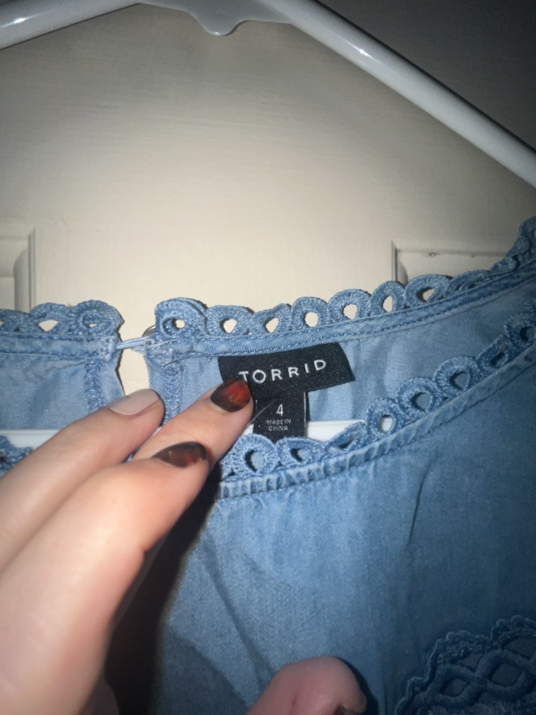 Torrid Blue Ruffle Sleeve Pleated Top Size 4 3