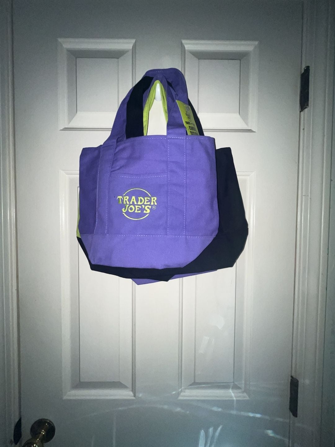 Trader Joe's Trick or Treat Canvas Tote Bag Set of 4 Colors 1