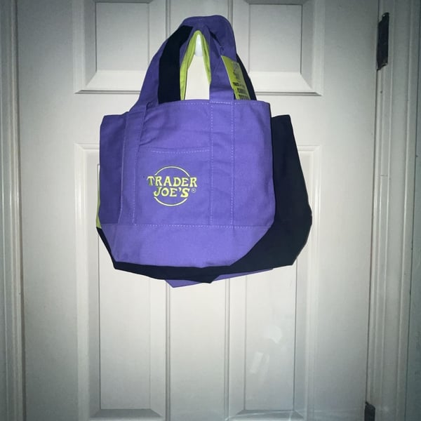 Trader Joe's Trick or Treat Canvas Tote Bag Set of 4 Colors