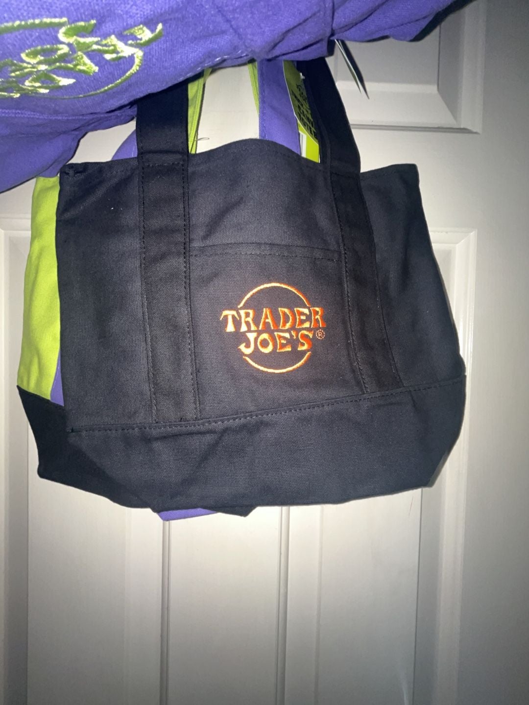 Trader Joe's Trick or Treat Canvas Tote Bag Set of 4 Colors 2