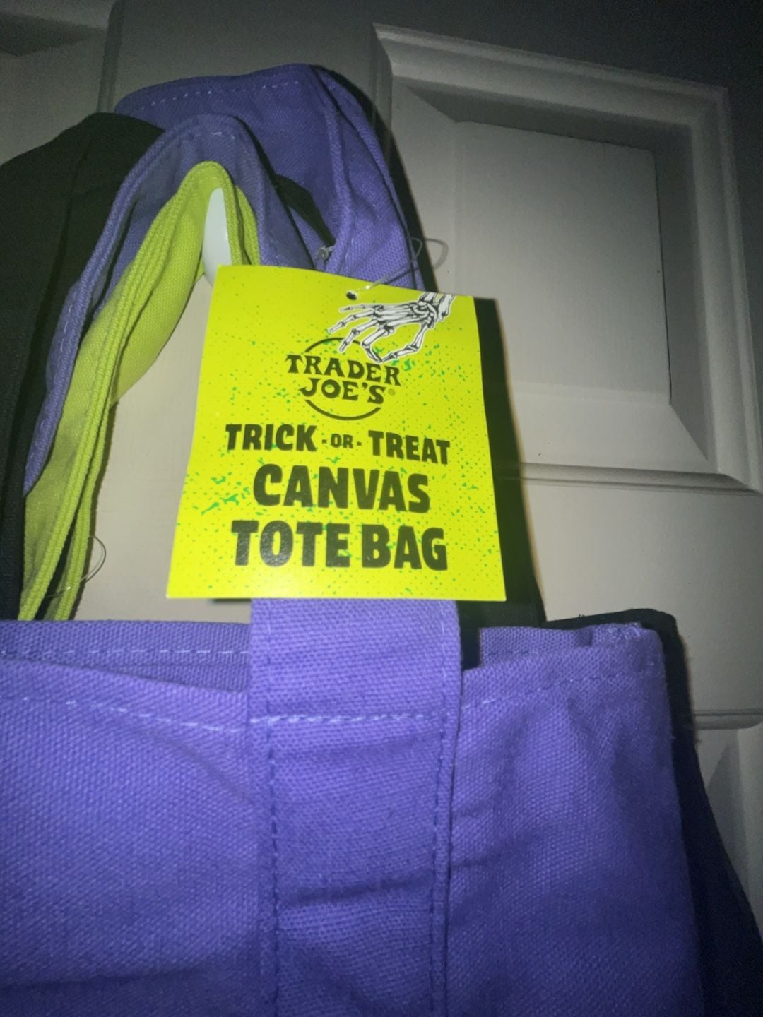 Trader Joe's Trick or Treat Canvas Tote Bag Set of 4 Colors 5