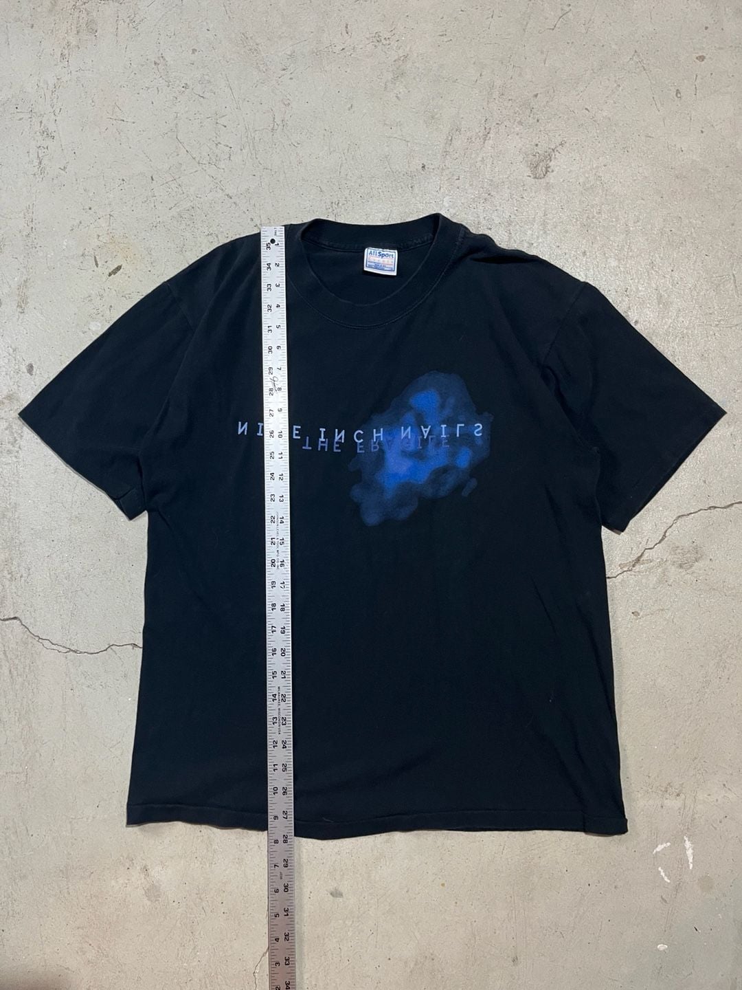Nine Inch Nails The Fragile Tour 1999 T-Shirt Black Blue Blur 12