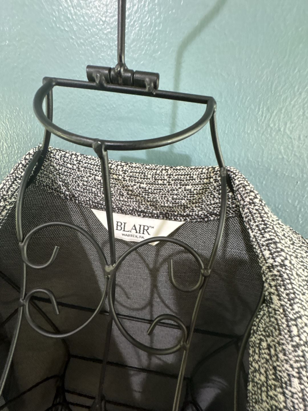 Blair Textured Blazer Size 10 Gray Open Front Jacket 3