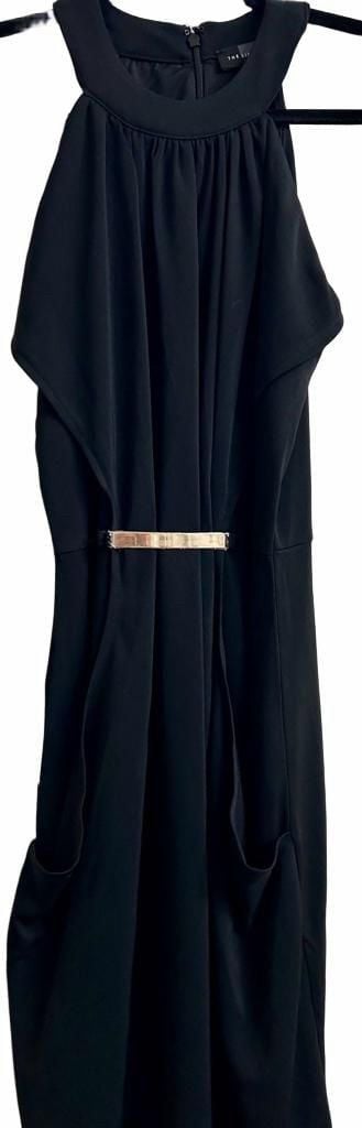 The Limited Halter Dress Size 0 Black Gold Accent 2