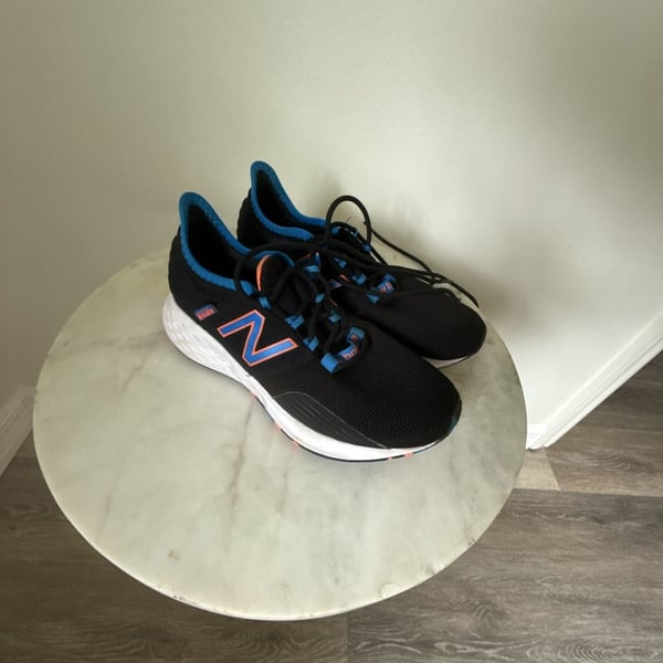 New Balance Gero Vbs Size 3.5 Black Blue Orange Running Shoes
