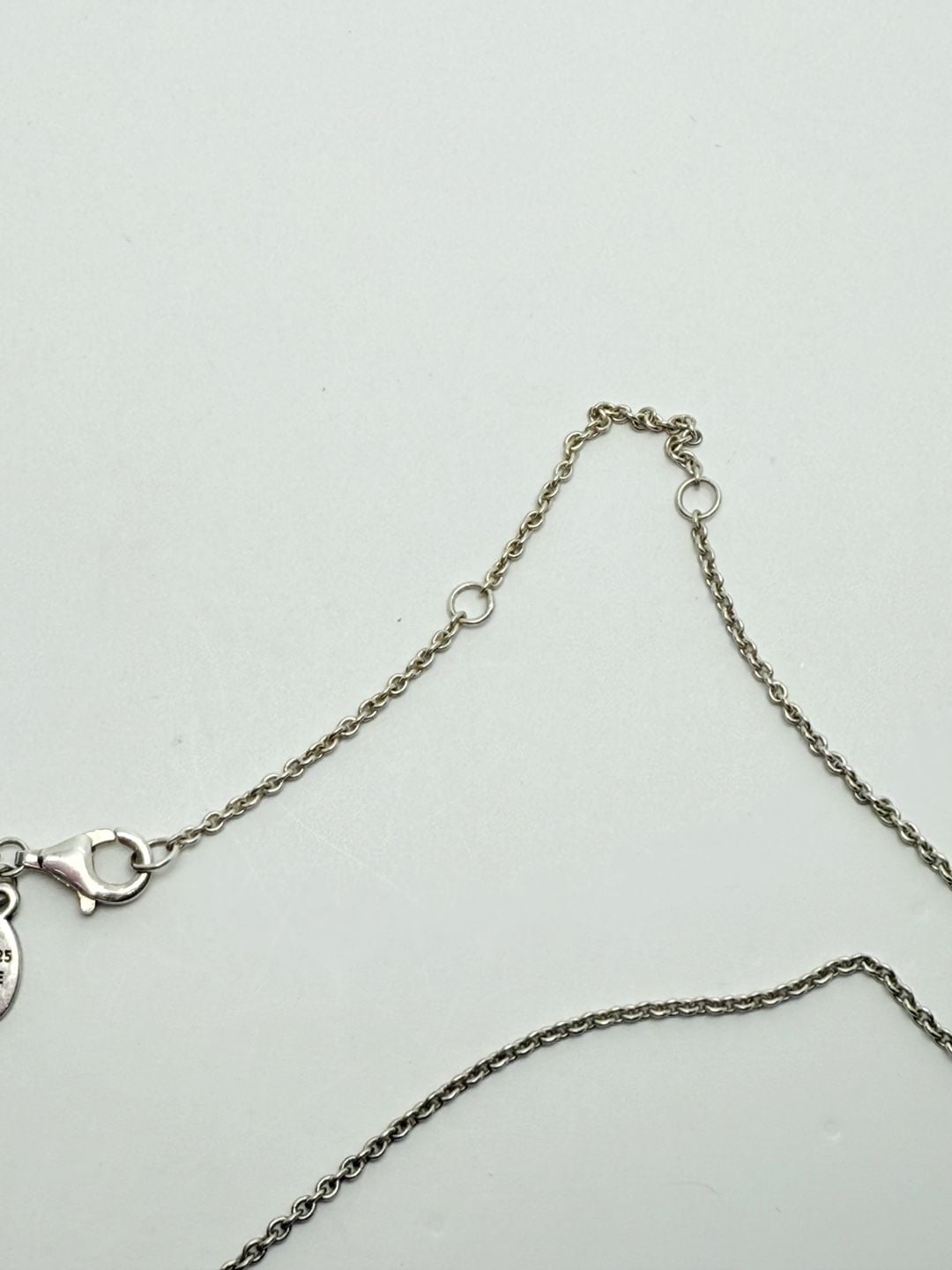 Pandora S 925 ALE Double Heart Mother of Pearl Sterling Silver Necklace 4