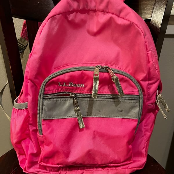 LL Bean Junior Original Book Pack 17L Pink Backpack