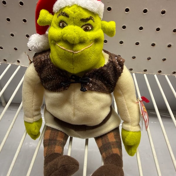 TY Beanie Babies - Shrek Characters (6-8''). Mint Condition. - ,