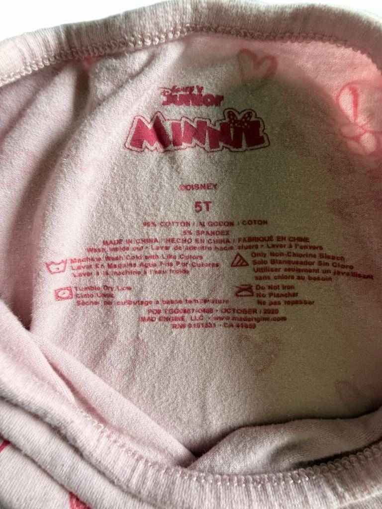 Disney Minnie Mouse Dress Size 5T Pink Hearts 5