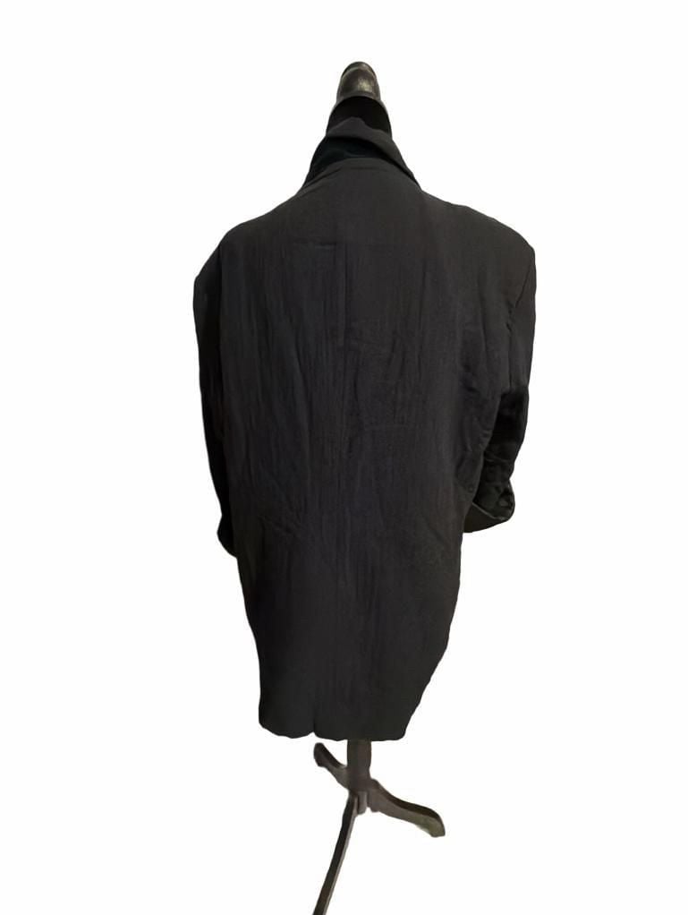 Zara Blazer Size L Black Oversized Long Jacket 3