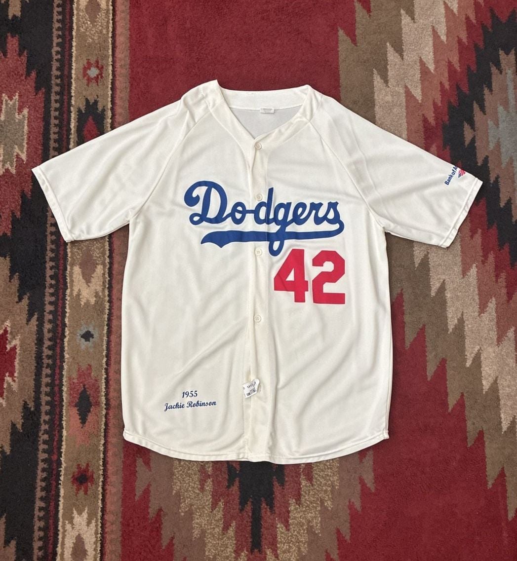 Bank of America Jackie Robinson 1955 Dodgers Jersey XL White 2