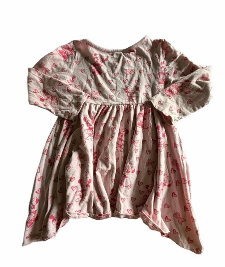 Disney Minnie Mouse Dress Size 5T Pink Hearts 6