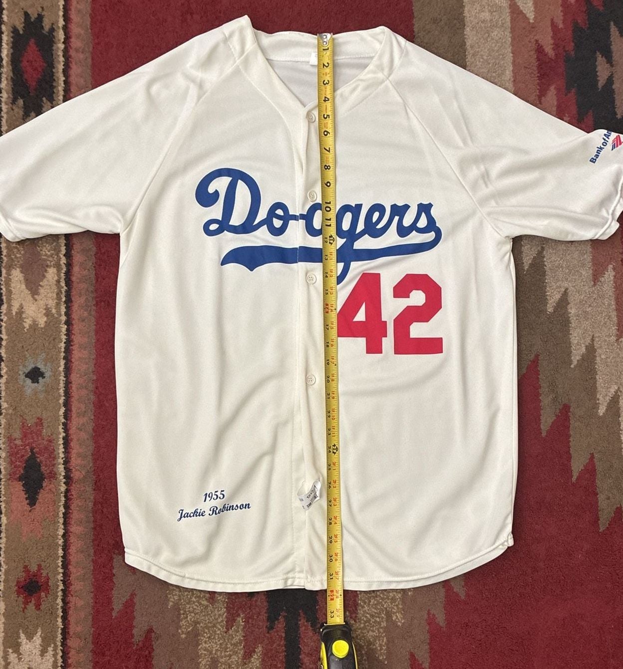 Bank of America Jackie Robinson 1955 Dodgers Jersey XL White 8