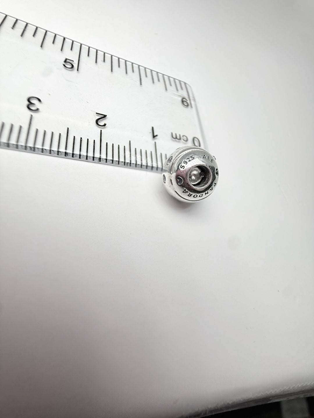 Pandora Silver Pave Sparkling Ball Charm Bead S925 ALE 5