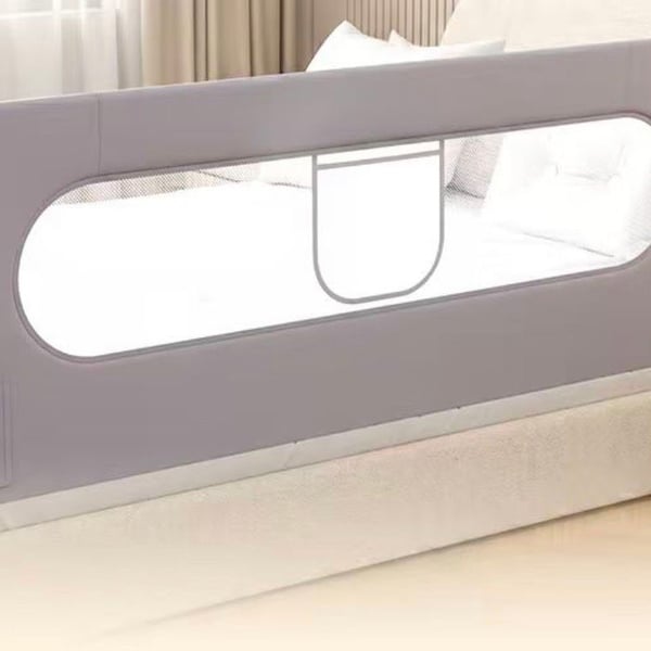 GOTGELIF Toddler Bed Rail Size 71in Grey Breathable Mesh