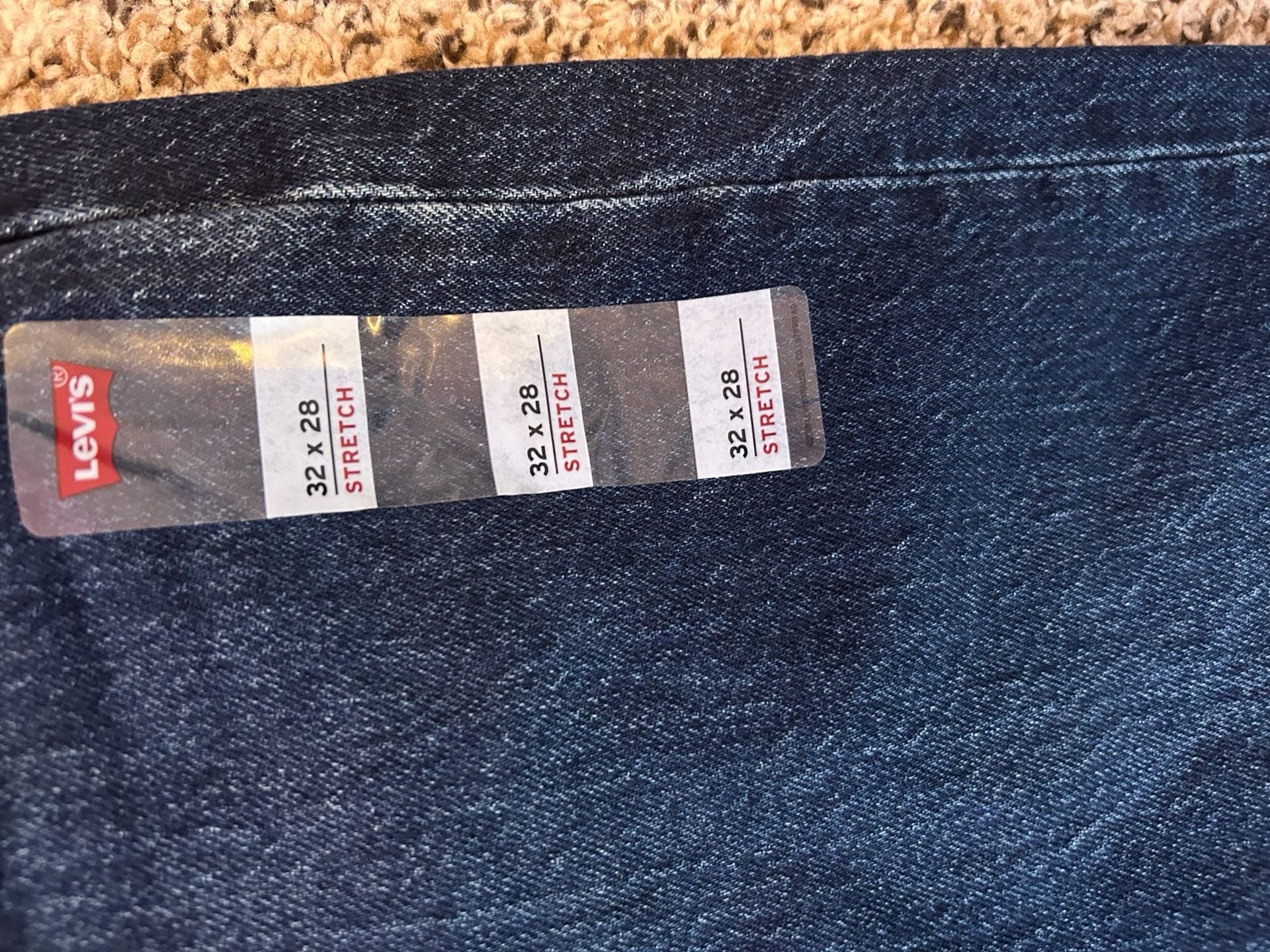 Levi's 501 Curve Stretch Jeans Size 32x28 Dark Wash Straight Leg 4