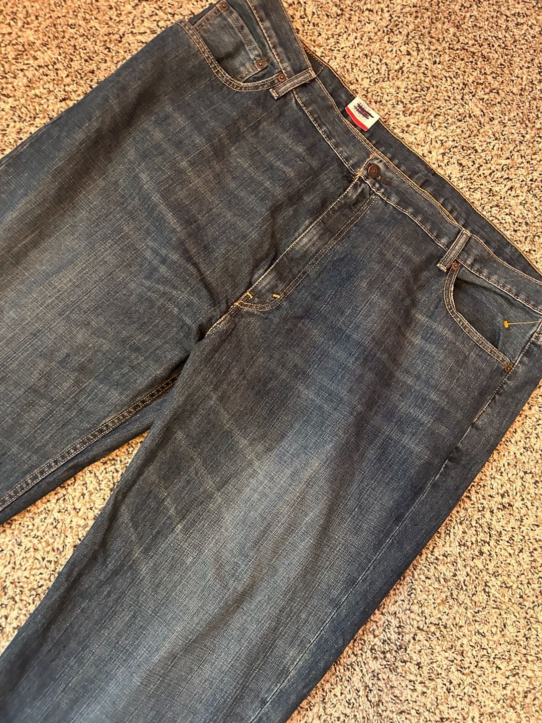 Levis 550 Relaxed Fit Jeans Size 48L32 Dark Wash Denim 3