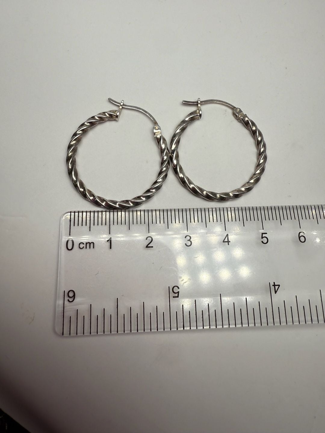 MD 925 Mexico Twisted Hoop Earrings Sterling Silver 3