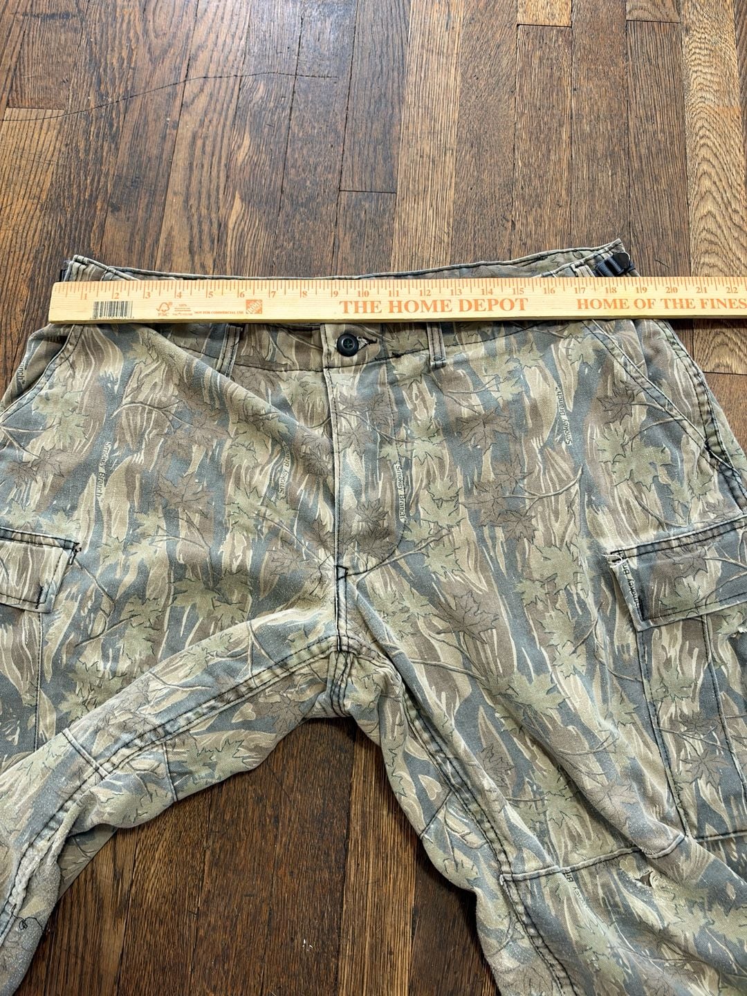 Vintage Distressed Smoky Branch Camo Cargo Pants Size XL Tree Bark Camouflage 5