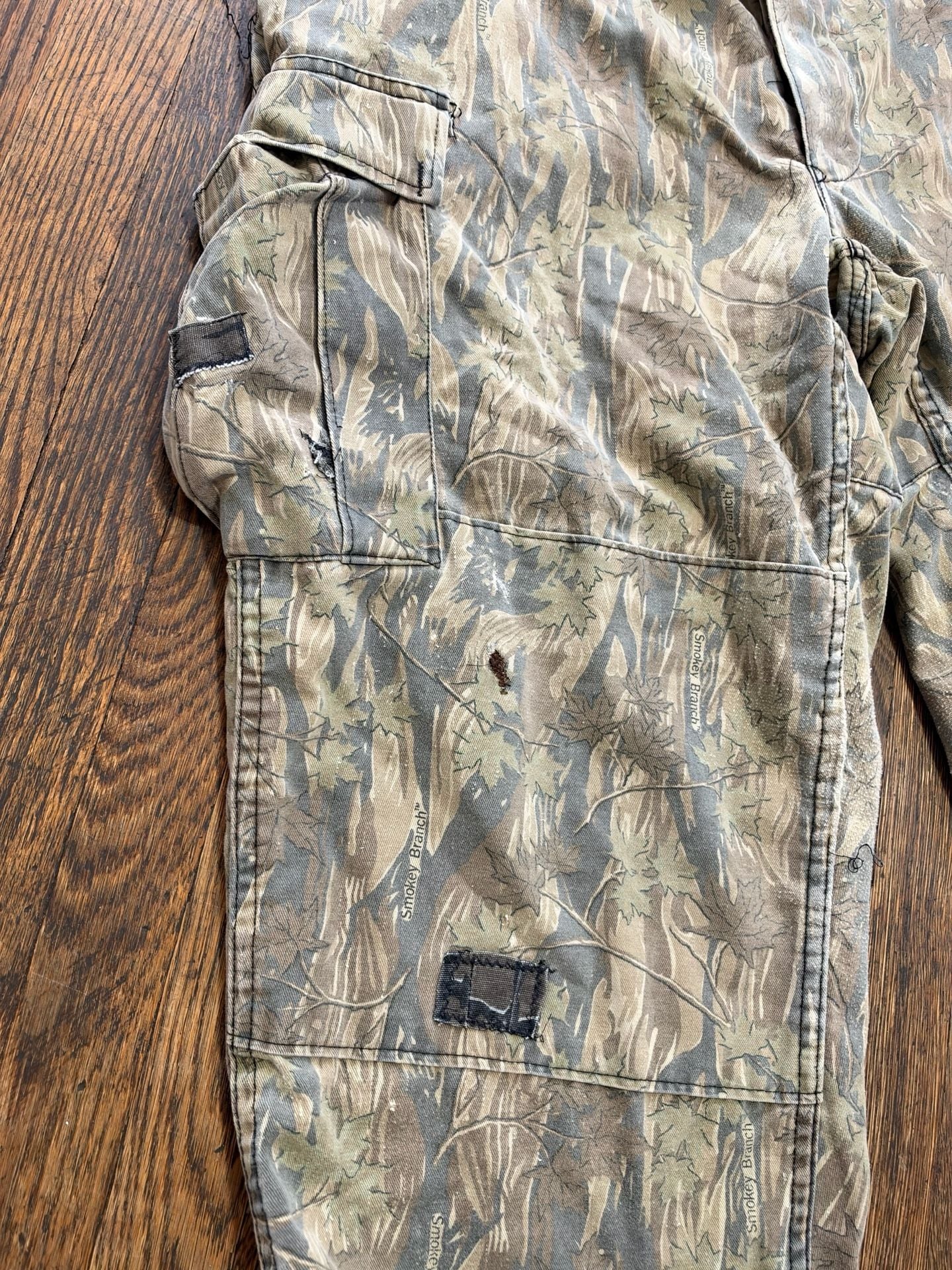 Vintage Distressed Smoky Branch Camo Cargo Pants Size XL Tree Bark Camouflage 13